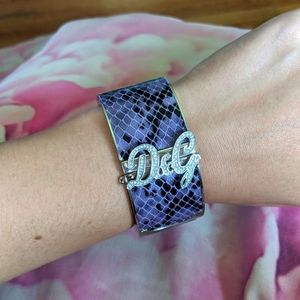 D&G TIME purple snake skin watch